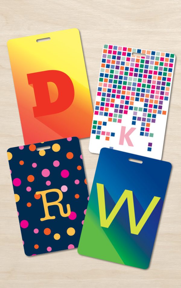 Letters and initials bag tag category