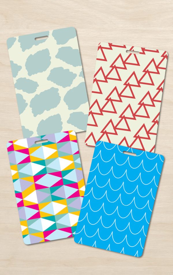 Patterns and colours bag tag category